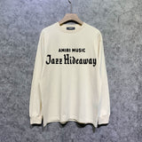 Amiri long sleeve shirts music letterprinting