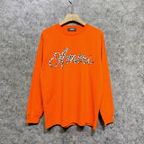 Amiri long sleeve shirts silver ring snake letterprinting