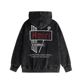 Amiri washed hoodie letter sign distressed printing