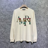 Amiri long sleeve shirts rainbow letter printing
