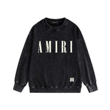 Amiri washed sweatshirt classic letter spider print washed old