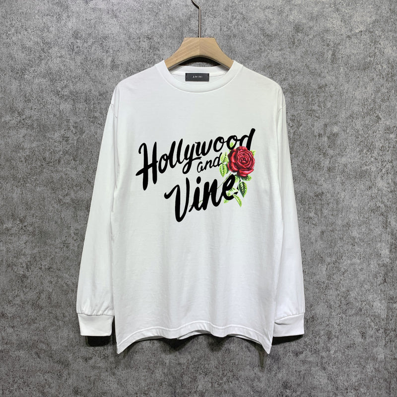 Amiri long sleeve shirts hollywood rose printing