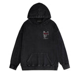 Amiri washed hoodie letter sign distressed printing