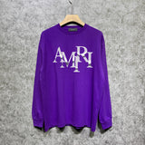 Amiri long sleeve shirts metallic glossy letterprinting