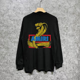 Amiri long sleeve shirts king cobra gold printing