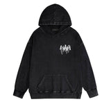 Amiri washed hoodie chain letter distressed printing
