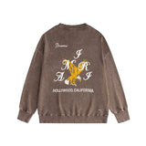 Amiri washed sweatshirt hollywood eagle printing washed and distressed