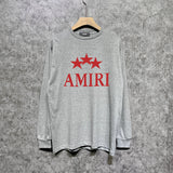 Amiri long sleeve shirts red five-pointed star printing