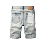 purple brand denim shorts