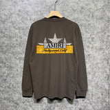 Amiri long sleeve shirts five-pointed star nameplate printing