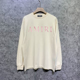 Amiri long sleeve shirts pink letterprinting