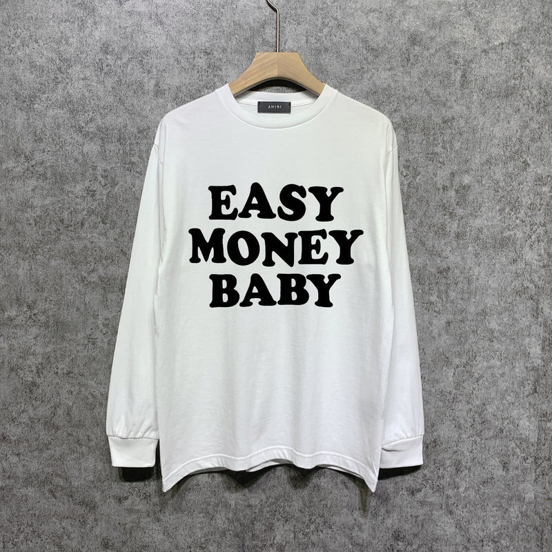 Amiri long sleeve shirts fat letter printing