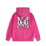 Amiri washed hoodie mottled spider distressed printing