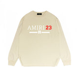 Amiri long sleeve shirts red font printing