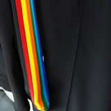 Palm Angels sweatshirt & sweatpants Two-piece set Rainbow stripes Striped zip-up cardigan