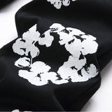 Mens Fashion Jeans White cotton flower 1322#