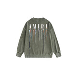 Amiri washed sweatshirt colorful ink splash paint mother printing