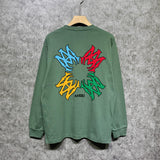 Amiri long sleeve shirts color block simple label set printing