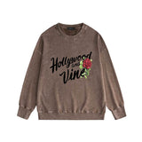Amiri washed sweatshirt hollywood rose printing washed and distressed