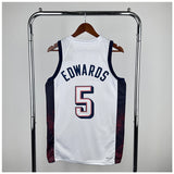 NBA Jerseys 24 Olympics, Team USA, White 5, Edwards