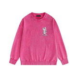 Amiri washed sweatshirt angel printing washed and distressed