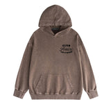 Amiri washed hoodie hollywood club distressed printing