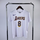 NBA Jerseys Lakers, white size 8, quick-drying short sleeves