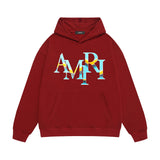 Amiri hoodie gradient overlapping letterprinting