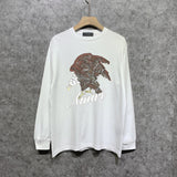 Amiri long sleeve shirts brown eagle printing