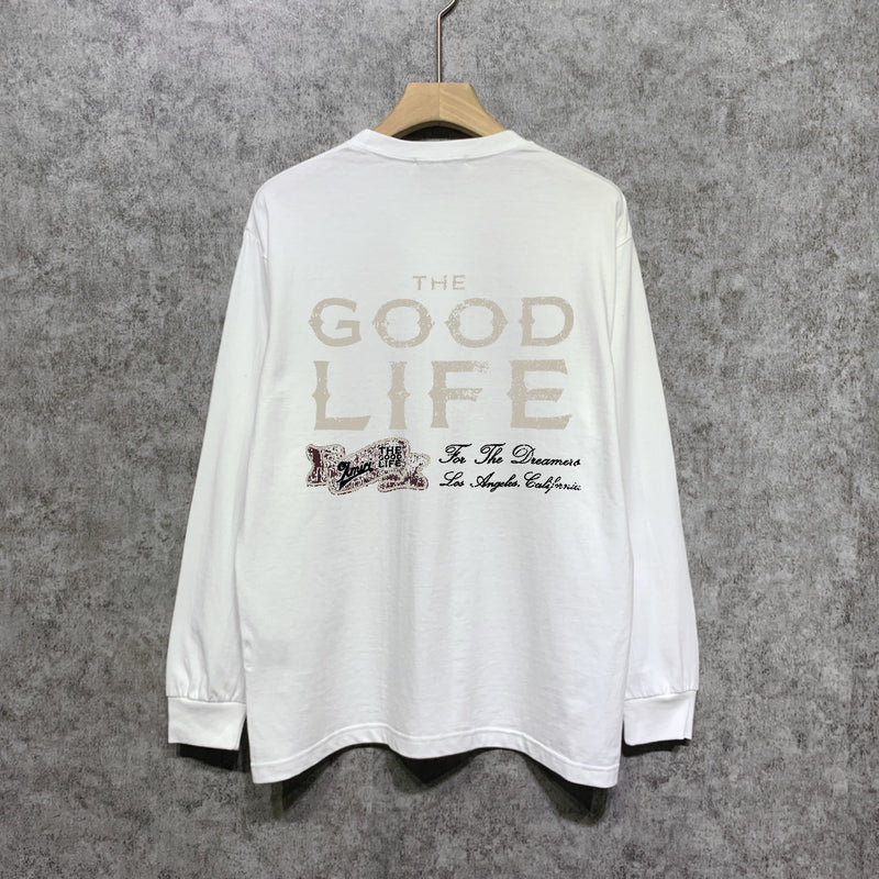 Amiri long sleeve shirts distressed text printing