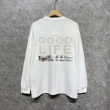 Amiri long sleeve shirts distressed text printing