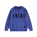 Amiri washed sweatshirt classic letter spider print washed old