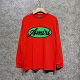 Amiri long sleeve shirts oval letterprinting
