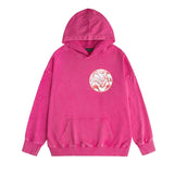 Amiri washed hoodie circle sketch printing washed and distressed