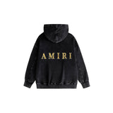 Amiri washed hoodie tiger print spider print