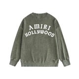 Amiri washed sweatshirt hollywood pure letterprinting washed and distressed