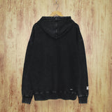 Amiri washed hoodie all gray overlapping letter washed distressed printing