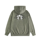 Amiri washed hoodie letter angel ball washed distressed printing