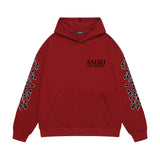 Amiri hoodie new bone sleeve printing