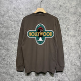Amiri long sleeve shirts gray wolf cross print