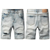 purple brand denim shorts