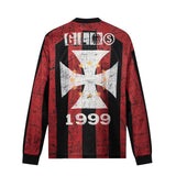 Men's long sleeve shirt - gt retro west coast sports jersey style - hip hop striped design