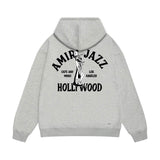 Amiri hoodie wolf music hand print