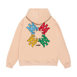 Amiri hoodie color block simple logo set print