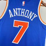 NBA Jerseys 23 season Knicks, away, No. 7 Blue, Anthony