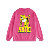 Amiri washed sweatshirt little tiger printing washed and distressed