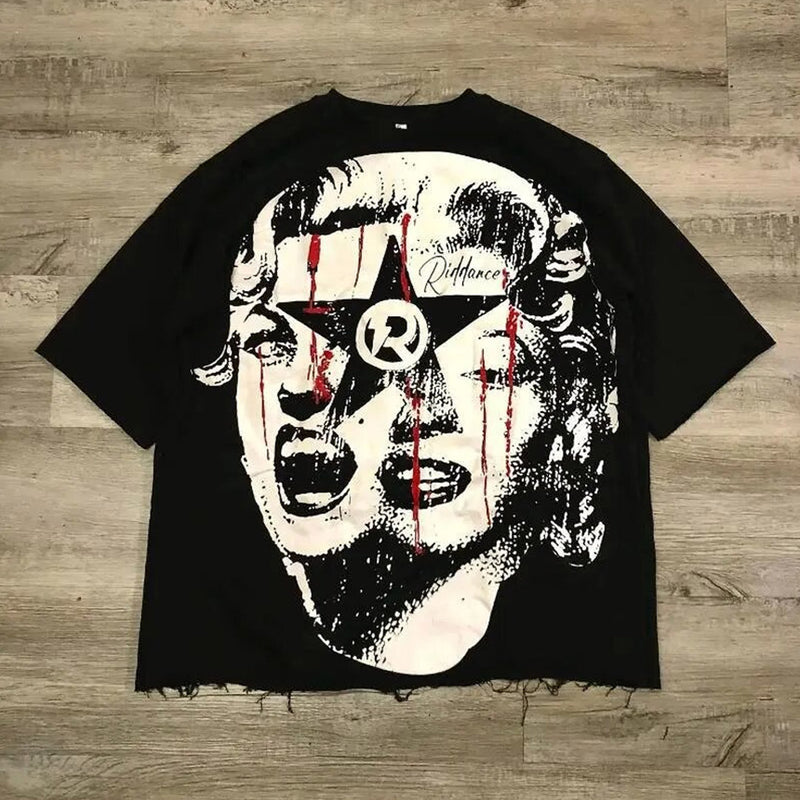 Street Unisex T-shirt Andy Warhol Style Printing