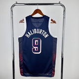 NBA Jerseys 24, Team USA, Navy 9, Halliburton