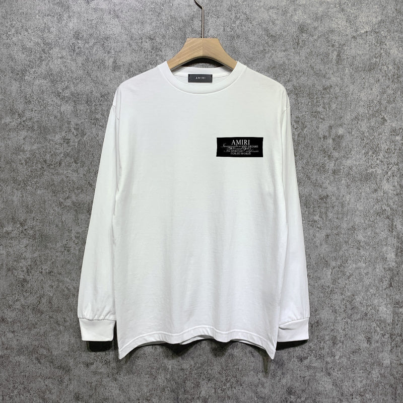 Amiri long sleeve shirts hollywood art word printing