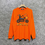 Amiri long sleeve shirts motorcycle skull printing